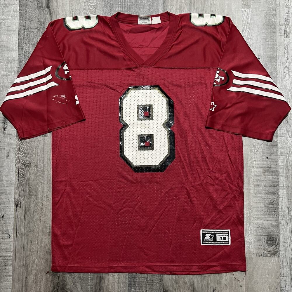 Steve Young #8 San Francisco 49ers Jersey Red Starter NFL Football